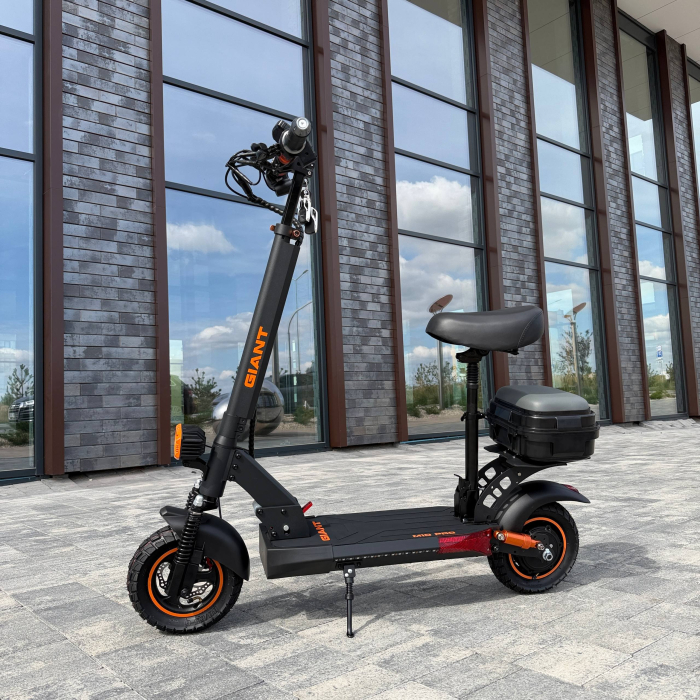 Електросамокат GIANT M10 PRO 1000W 48V 15Ah/23Ah — OFF-ROAD 10.5", до 50 км/год, подвійна амортизація, дискові гальма, сидіння, LED, сигналізація