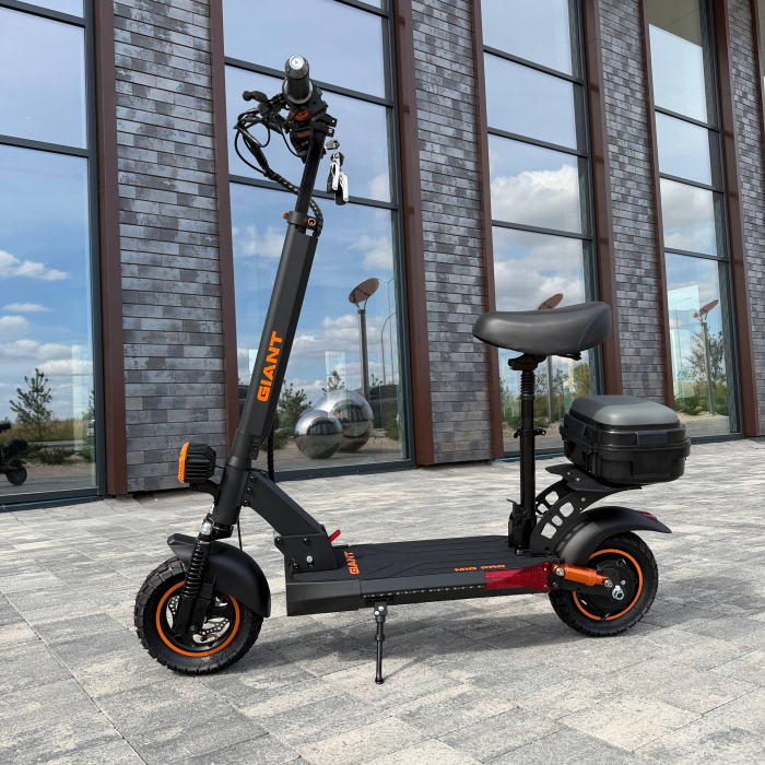 Електросамокат GIANT M10 PRO 1000W 48V 15Ah/23Ah — OFF-ROAD 10.5", до 50 км/год, подвійна амортизація, дискові гальма, сидіння, LED, сигналізація