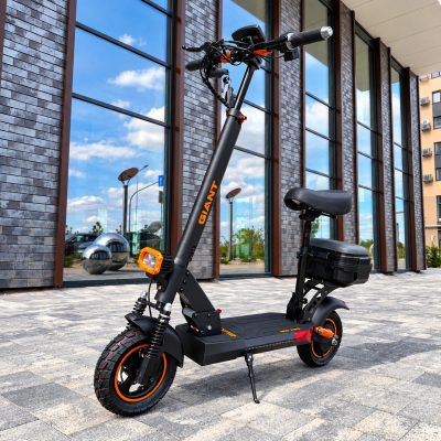 Электросамокат GIANT M10 PRO 1000W 48V 15Ah/23Ah — OFF-ROAD 10.5", до 50 км/ч, двойная амортизация, дисковые тормоза, сиденье, LED, сигнализация