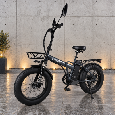 New 2026 Электровелосипед EVOBIKE Storm V8S 1000W Fat Bike 48V 15/18Ah — складной электрофэтбайк 20×4 с PAS-системой, Shimano 7, LED-дисплеем