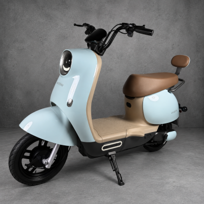 EVOBIKE UNO Graphene 600W 48V 20Ah голубой — городской электровелосипед с графеновым аккумулятором, двухместный, LED-дисплеем, двойной амортизацией, до 35 км/ч, сигнализацией, поворотниками