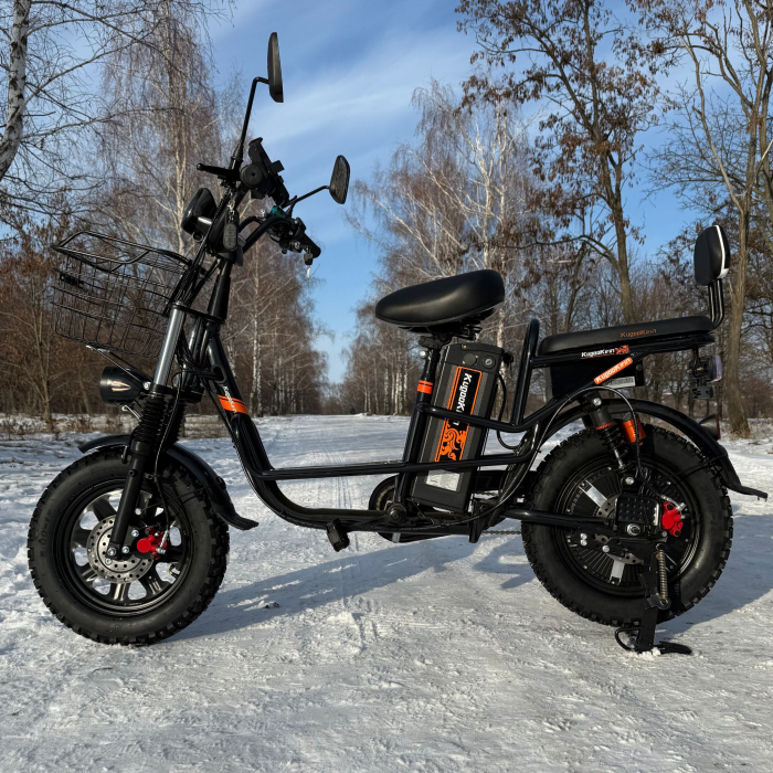Електровелосипед (електрофетбайк) KUGOO Kirin V3 PRO Off-road на зимовій шипованій резині