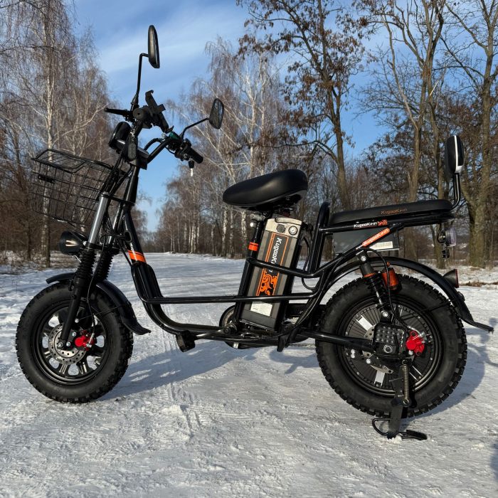 Електровелосипед (електрофетбайк) KUGOO Kirin V3 PRO Off-road на зимовій шипованій резині