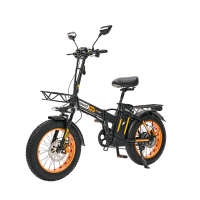 Електровелосипед MINAKO F10 PRO + жовтий складний 1200W 48V 26Ah фетбайк 20×4" з гідравлічними гальмами та PAS
