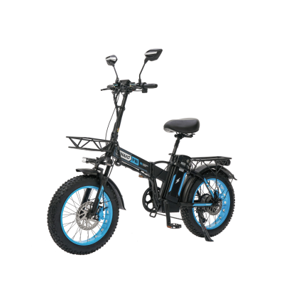 Електровелосипед MINAKO F10 Pro + складний Blue 1200W 48V 26Ah фетбайк 20×4" з гідравлічними гальмами та PAS