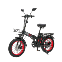 Електровелосипед MINAKO F10 MAX складний RED 1200W 48V 30 Ah фетбайк 20×4" з гідравлічними гальмами та PAS