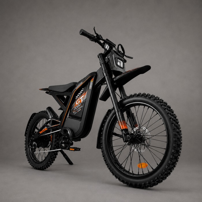Електровелосипед OUXI GT-2000 2000W 48V 30Ah — потужний з акумулятором 30Ah, 19" колесами, подвійною підвіскою, гідравлічними гальмами, Shimano 7 швидкостей, NFC, LED-фарами та поворотниками, до 60 км/год