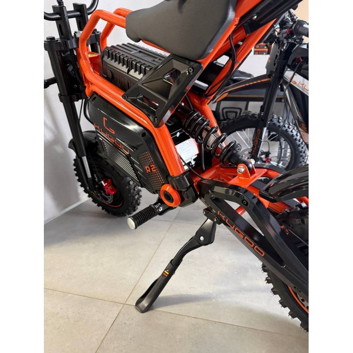 KUGOO R2 Orange AWD 3600W (2×1800W) 60V 31.2Ah — електричний Off-Road велосипед, повний привід AWD, Li-Ion акумулятор, швидкість до 80 км/год, запас ходу до 90 км, гідравлічні дискові гальма, NFC, LED-дисплей