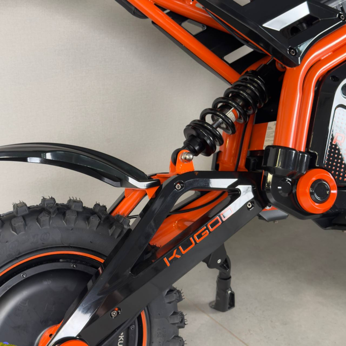 KUGOO R2 Orange AWD 3600W (2×1800W) 60V 31.2Ah — електричний Off-Road велосипед, повний привід AWD, Li-Ion акумулятор, швидкість до 80 км/год, запас ходу до 90 км, гідравлічні дискові гальма, NFC, LED-дисплей
