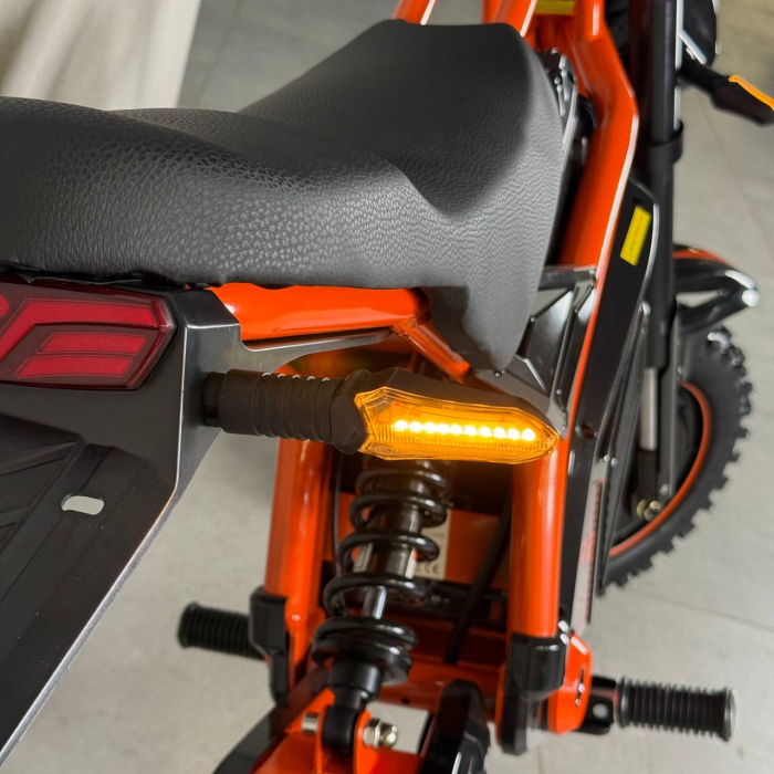 KUGOO R2 Orange AWD 3600W (2×1800W) 60V 31.2Ah — електричний Off-Road велосипед, повний привід AWD, Li-Ion акумулятор, швидкість до 80 км/год, запас ходу до 90 км, гідравлічні дискові гальма, NFC, LED-дисплей