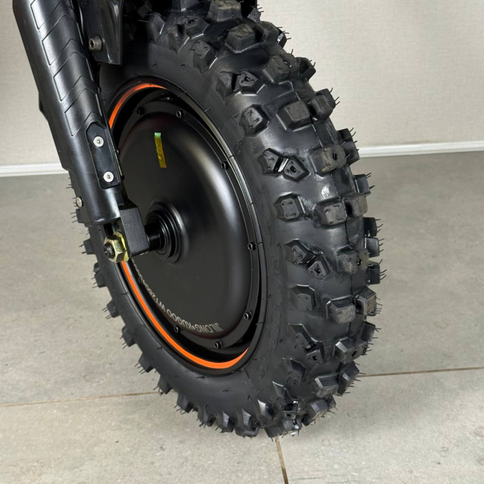 KUGOO R2 Orange AWD 3600W (2×1800W) 60V 31.2Ah — електричний Off-Road велосипед, повний привід AWD, Li-Ion акумулятор, швидкість до 80 км/год, запас ходу до 90 км, гідравлічні дискові гальма, NFC, LED-дисплей