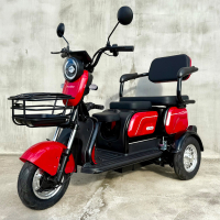 Електроскутер EVOBIKE Luna TRIO | 60V Li-ion 23Ah 1200W | червоний електротрайк трехколісний, для людей похилого віку