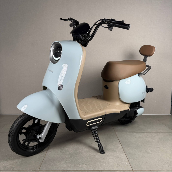 EVOBIKE UNO Graphene 600W 48V 20Ah блакитний — міський електровелосипед із графеновим акумулятором, двомісний, LED-дисплей, подвійна амортизація, до 35 км/год, сигналізація, поворотники