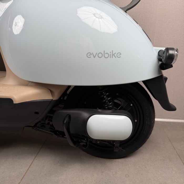 EVOBIKE UNO Graphene 600W 48V 20Ah блакитний — міський електровелосипед із графеновим акумулятором, двомісний, LED-дисплей, подвійна амортизація, до 35 км/год, сигналізація, поворотники