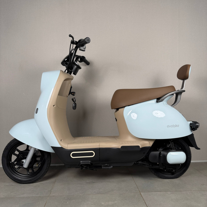 EVOBIKE UNO Graphene 600W 48V 20Ah блакитний — міський електровелосипед із графеновим акумулятором, двомісний, LED-дисплей, подвійна амортизація, до 35 км/год, сигналізація, поворотники