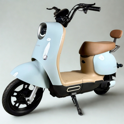 EVOBIKE UNO Graphene 600W 48V 20Ah голубой — городской электровелосипед с графеновым аккумулятором, двухместный, LED-дисплеем, двойной амортизацией, до 35 км/ч, сигнализацией, поворотниками