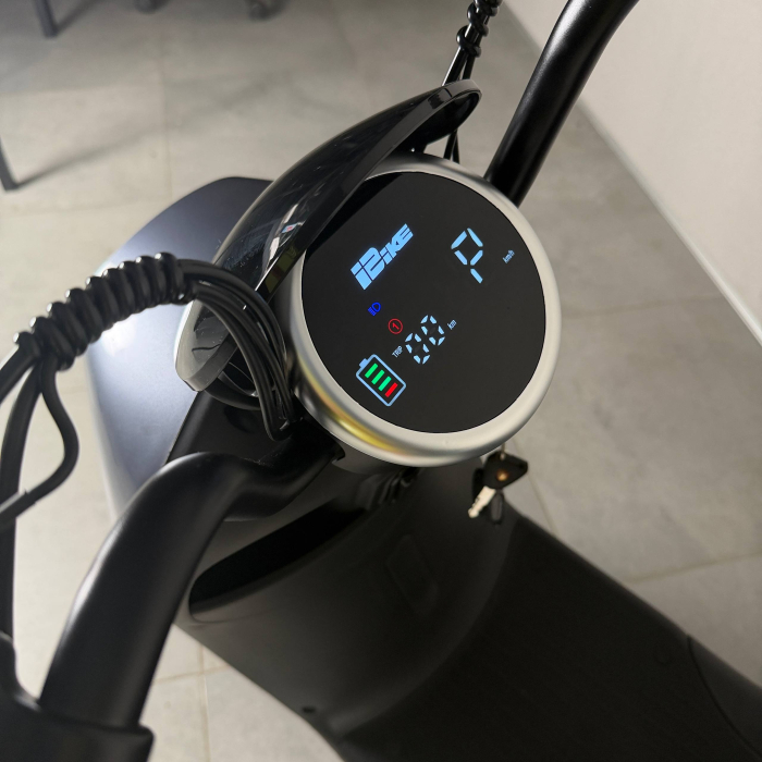 EVOBIKE UNO Graphene 600W 48V 20Ah графіт — міський електровелосипед із графеновим акумулятором, двомісний, LED-дисплей, подвійна амортизація, до 35 км/год, сигналізація, поворотники