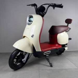 EVOBIKE UNO Graphene 600W 48V 20Ah молочний — міський електровелосипед із графеновим акумулятором, двомісний, LED-дисплей, подвійна амортизація, до 35 км/год, сигналізація, поворотники