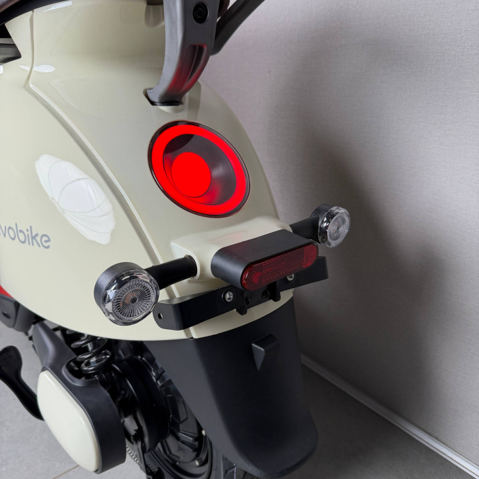 EVOBIKE UNO Graphene 600W 48V 20Ah молочний — міський електровелосипед із графеновим акумулятором, двомісний, LED-дисплей, подвійна амортизація, до 35 км/год, сигналізація, поворотники