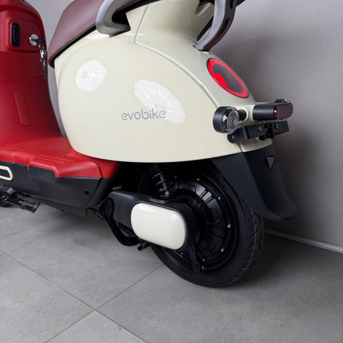 EVOBIKE UNO Graphene 600W 48V 20Ah молочний — міський електровелосипед із графеновим акумулятором, двомісний, LED-дисплей, подвійна амортизація, до 35 км/год, сигналізація, поворотники