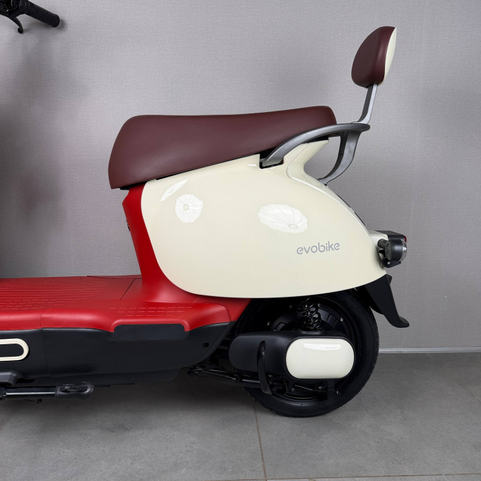 EVOBIKE UNO Graphene 600W 48V 20Ah молочний — міський електровелосипед із графеновим акумулятором, двомісний, LED-дисплей, подвійна амортизація, до 35 км/год, сигналізація, поворотники
