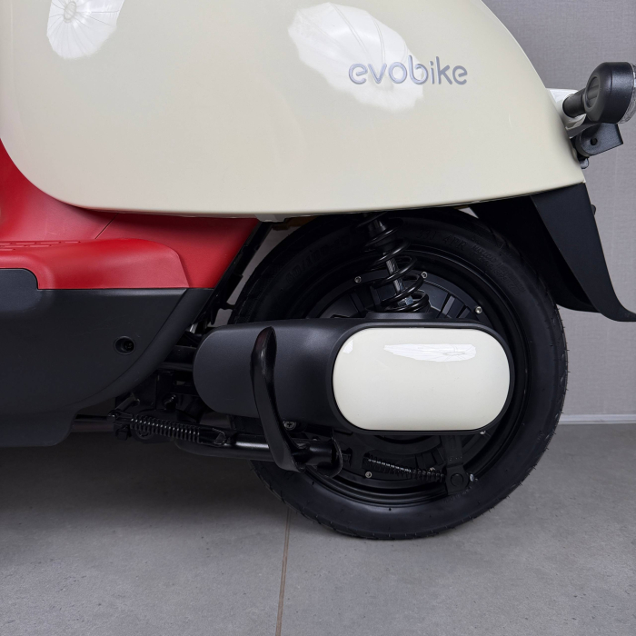 EVOBIKE UNO Graphene 600W 48V 20Ah молочний — міський електровелосипед із графеновим акумулятором, двомісний, LED-дисплей, подвійна амортизація, до 35 км/год, сигналізація, поворотники