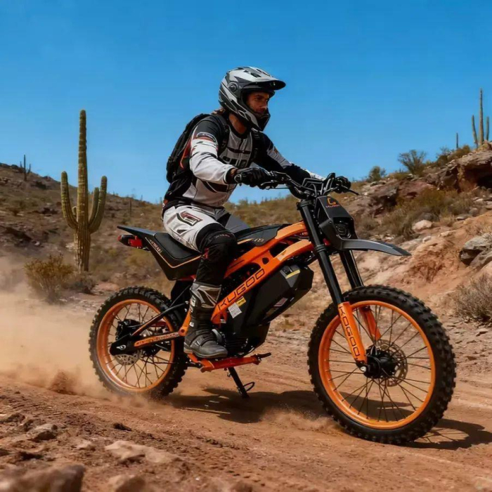 New Електричний Off-Road велосипед KUGOO Wish 02 Pro 2026 2500W 60V 27Ah — потужний позашляховий електровелосипед з колесами 19"/17", гідравлічною підвіскою та Li-Ion акумулятором