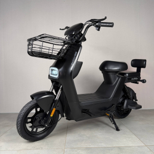 EVOBIKE YOTA 800W 48V 20Ah чорний — двомісний міський електровелосипед із графеновим акумулятором, переднім металевим кошиком, подвійною амортизацією, LED-дисплеєм, сигналізацією, поворотниками, до 35 км/год