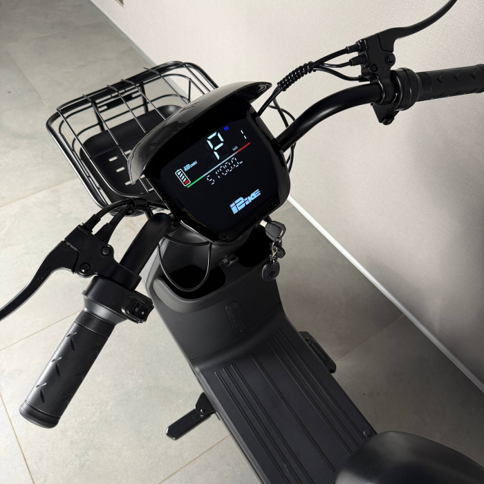EVOBIKE YOTA 800W 48V 20Ah графіт — двомісний міський електровелосипед із графеновим акумулятором, переднім металевим кошиком, подвійною амортизацією, LED-дисплеєм, сигналізацією, поворотниками, до 35 км/год
