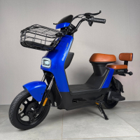 EVOBIKE YOTA 800W 48V 20Ah синій — двомісний міський електровелосипед із графеновим акумулятором, переднім металевим кошиком, подвійною амортизацією, LED-дисплеєм, сигналізацією, поворотниками, до 35 км/год