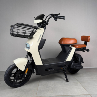 EVOBIKE YOTA 800W 48V 20Ah молочний — двомісний міський електровелосипед із графеновим акумулятором, переднім металевим кошиком, подвійною амортизацією, LED-дисплеєм, сигналізацією, поворотниками, до 35 км/год
