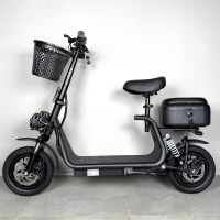 Електросамокат EVOBIKE Zen  U12 MAX 15Ah 800W з сидінням та посиленою корзиною +Кофра Black