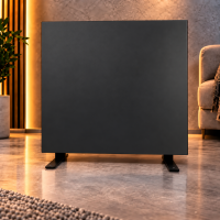 Керамічний інфрачервоний обігрівач ZENHEISSER 60х60 550W Cube HT-650 з терморегулятором, чорний сатин